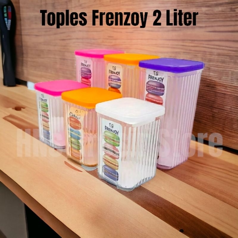 Toples frenzoy tinggi kapasitas 2 liter plastik bening berkualitas