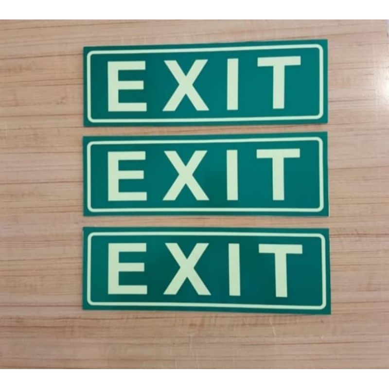 

SIGN STIKER EXIT ( GLOW IN THE DARK ) STIKER K3 SAFETY