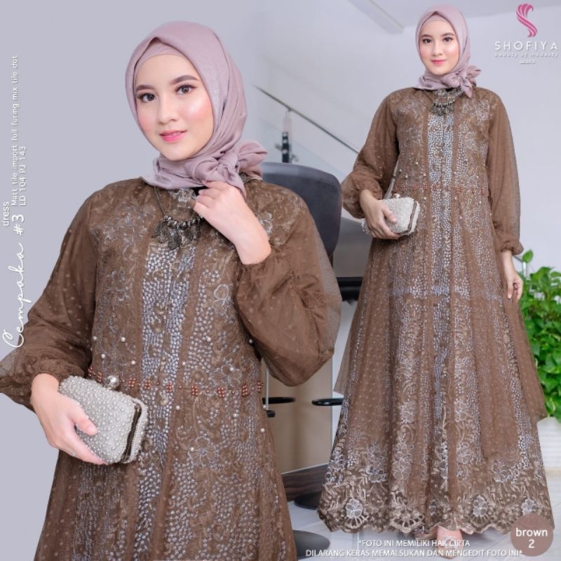Dress Muslim Cempaka By Shofiya