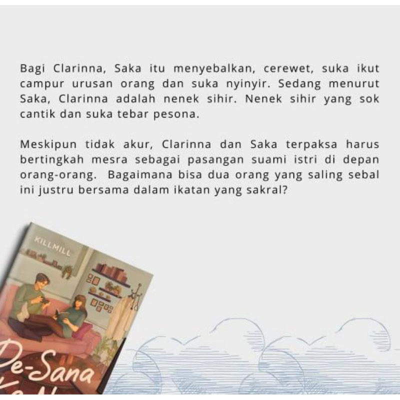 DE SANA KA NASA NOVEL ROMANCE COMEDY ROMCOM KILLMILL