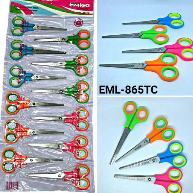

Berkualitas 12pcs GUNTING EMIGO SEDANG EML-865TC KEMASAN RENCENG