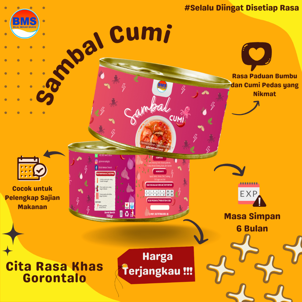 

Bilal Mekar Snack - Sambal Cumi Khas Gorontalo