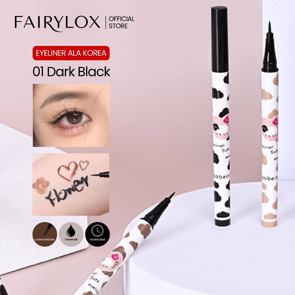 Fairylox Smooth Eyeliner Tahan Air Cepat Kering / Eyeliner Korea / Eyeliner Tipis / Eyeliner Bobeini