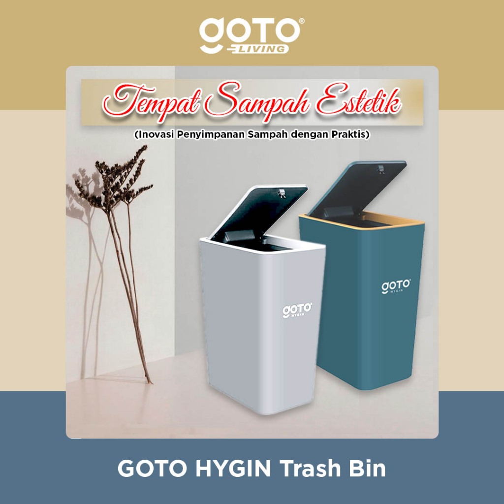 Goto Hygin Tempat Tong Sampah Dapur Kamar Mandi Tutup Mini Aesthetic