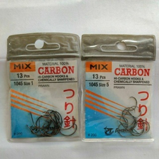 Mata pancing udang carbon mix 1045 No.1 & 5