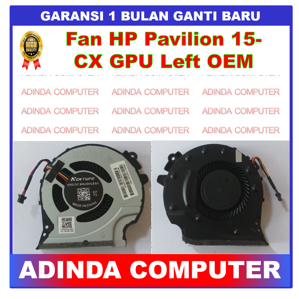 Fan HP Pavilion 15-CX Gaming 15-CX0040 15-CX0008CA GPU Left OEM