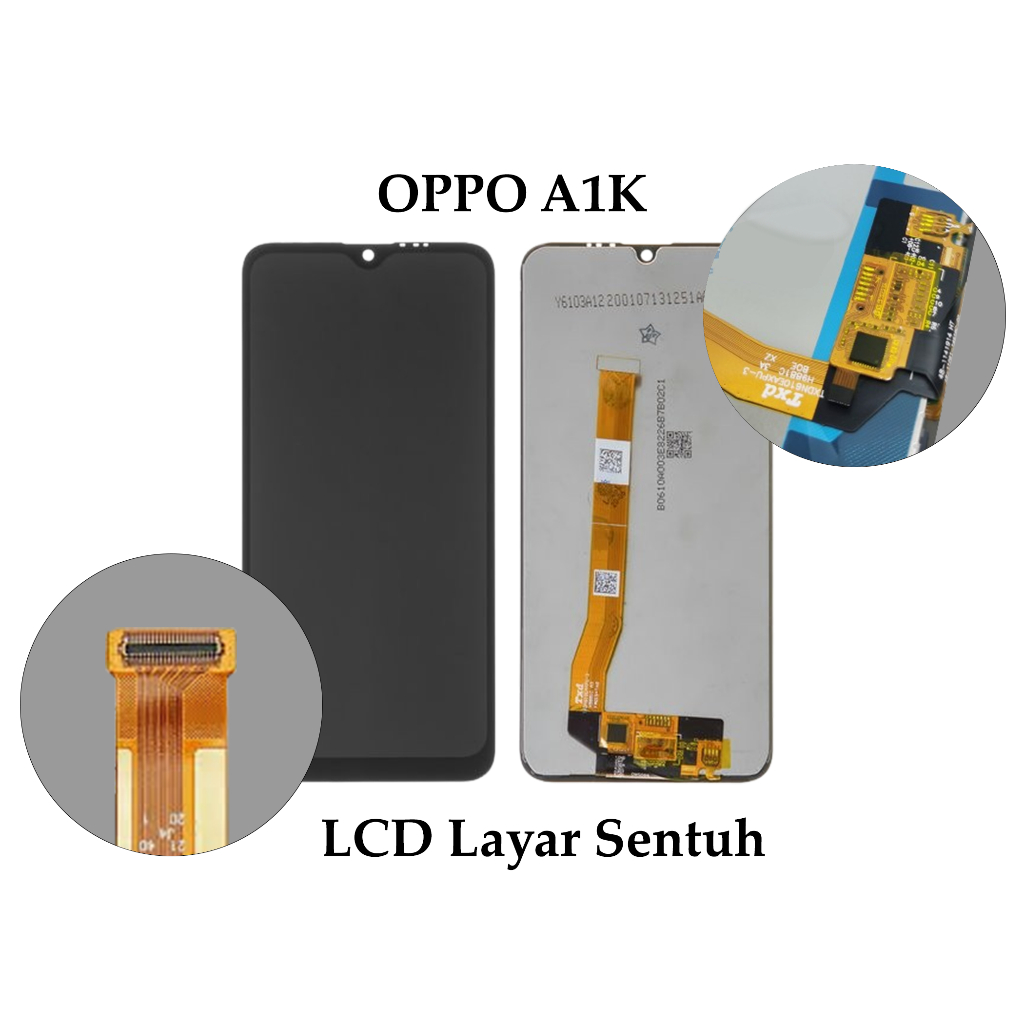 Oppo A1k LCD Touch Screen Layar Sentuh Hp Fullset