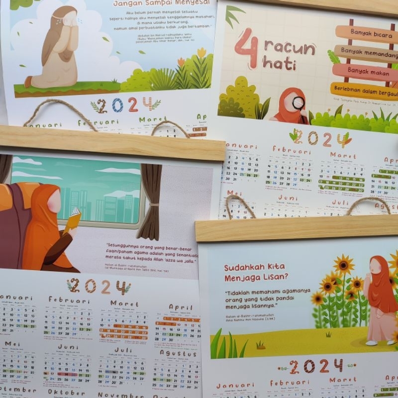 

Kalender Dinding Kayu Aesthetic | Original Akad.Kita