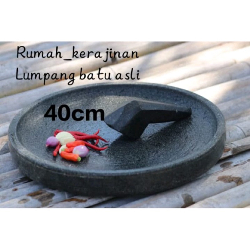 COBEK BATU ASLI 40 CM JUMBO FREE ULEK