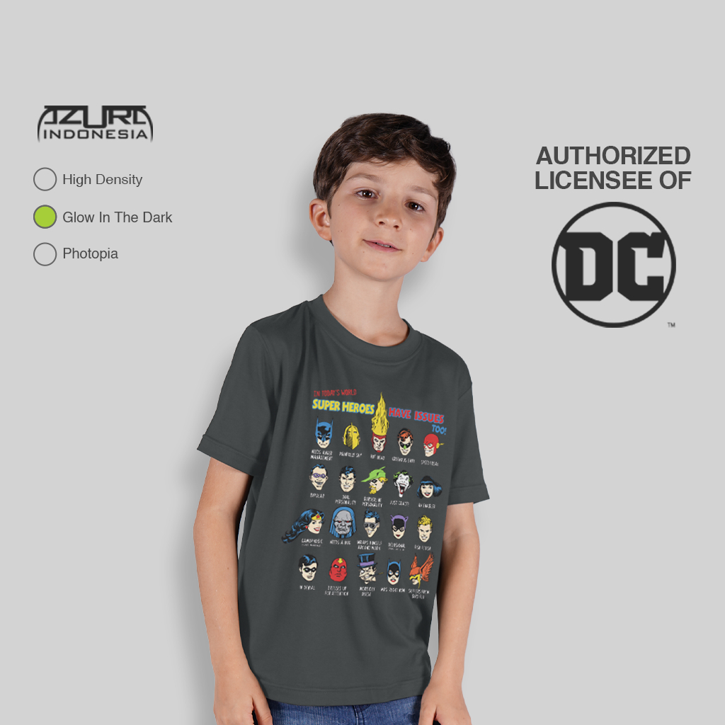 Kaos Azura DC Comics Original Justice League Face Vintage (ANAK)