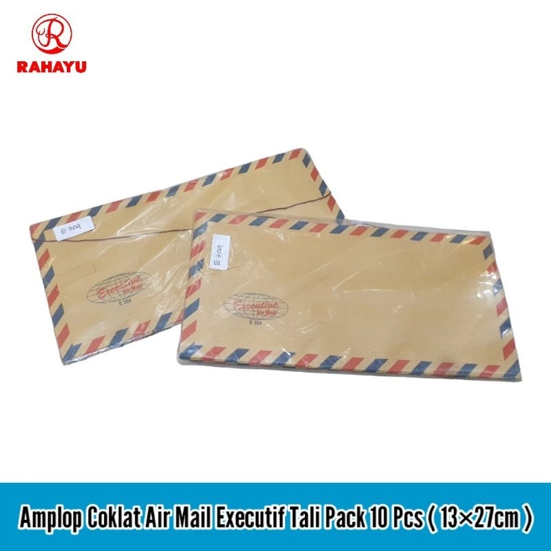 

AMPLOP COKLAT AIR MAIL EXECUTIVE TALI PACK(10PCS)