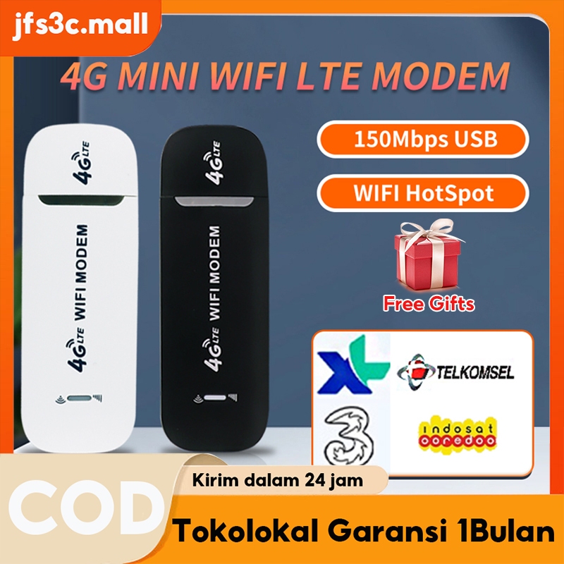 [Ready Stock] Modem WIFI 4g All Operator 150 Mbps Modem Mifi 4G LTE  Modem WIFI  Travel USB Mobile WIFI Support 10 Devices COD
