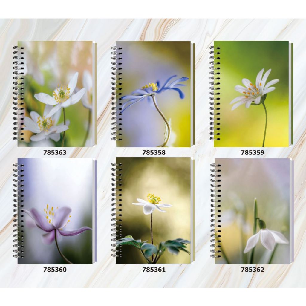 

Spiral Notebook A6 / Bunga / Set 58 / 3554