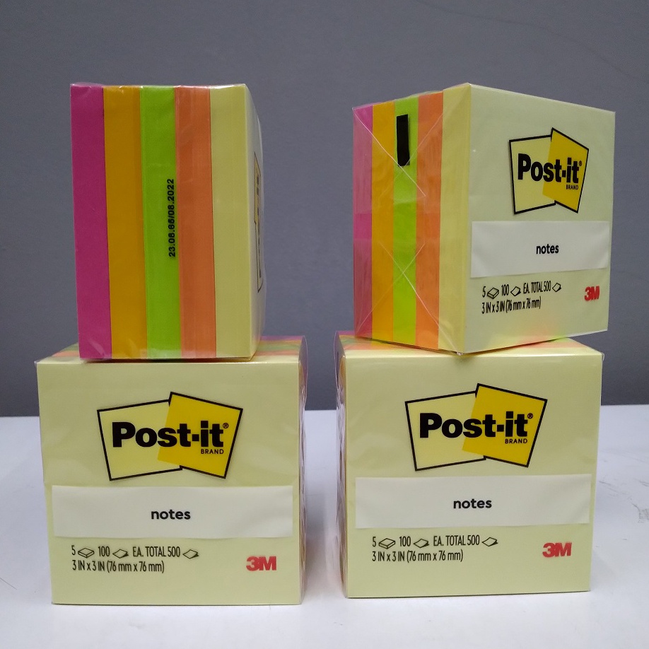 

Terbaru 12.12 3M Post It Super Sticky Notes 654-5ASST 3 inch x 3 inch !!!