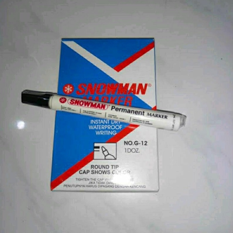 

12.12 HARGA GROSIR Spidol Permanent G12 snowmant (1 LUSIN) 