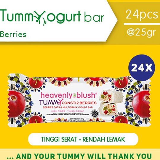 

Produk Yogurt Heavenly Blush Tummy Bar Berries 24 x 25gr ➦✫✢
