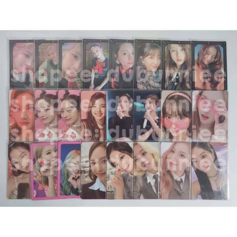 Photocard / Pc TWICE : Nayeon, Jeongyeon, Momo, Sana, Jihyo, Mina, Dahyun, Chaeyoung, Tzuyu Official