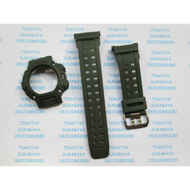 Besel dan Strap Gshock G9000-3VDR Mudman Hijau Ori