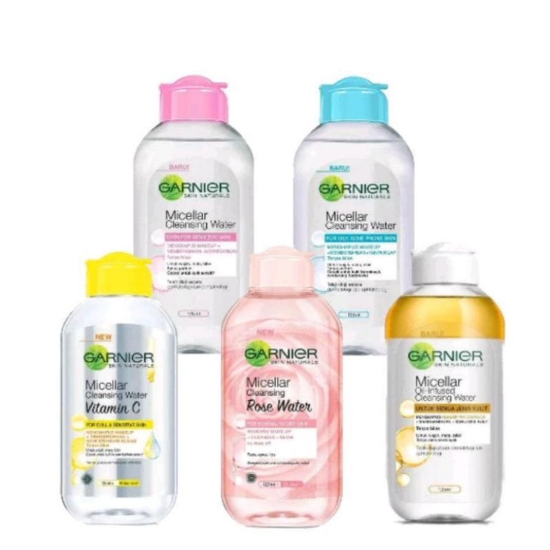 Garnier Micellar Water 125ml Series Pink Rose Water Salycylic BHA Anti Acne