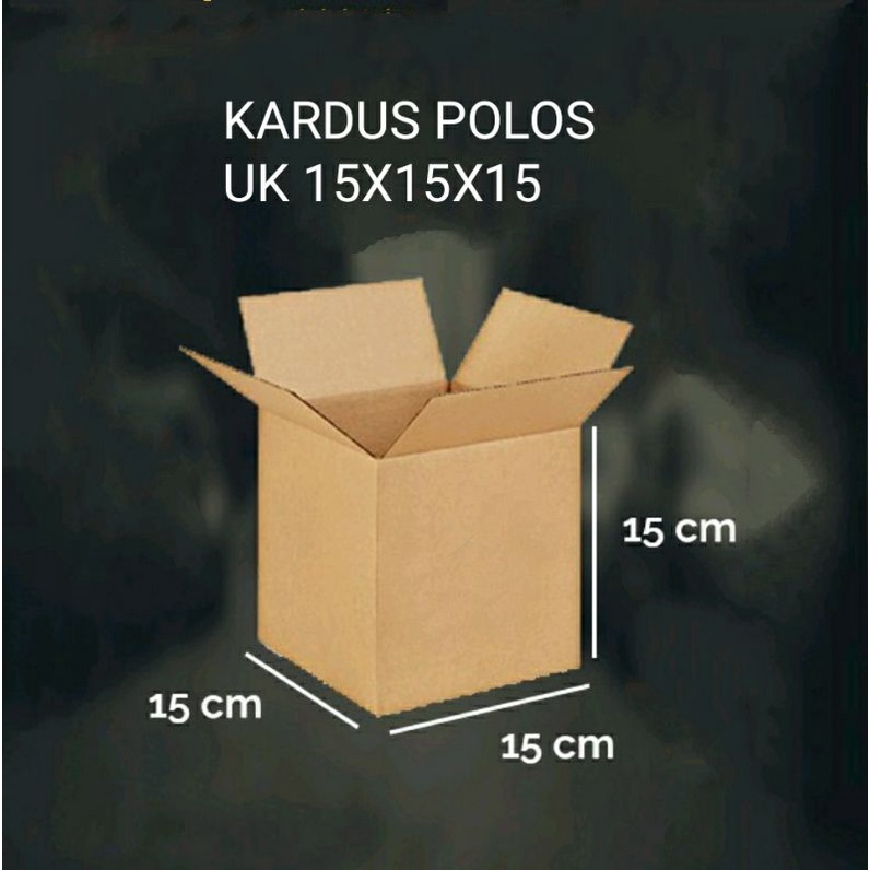 

termurah kardus polos uk 15x15x15 box packaging