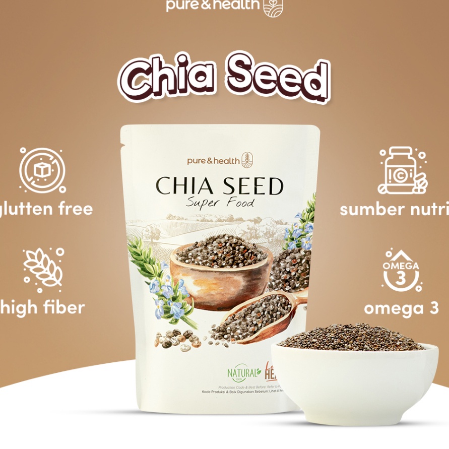 

TIPE XH431 Chia Seed 250 grams Organik Black Chiaseed Diet Original Natural Super Food