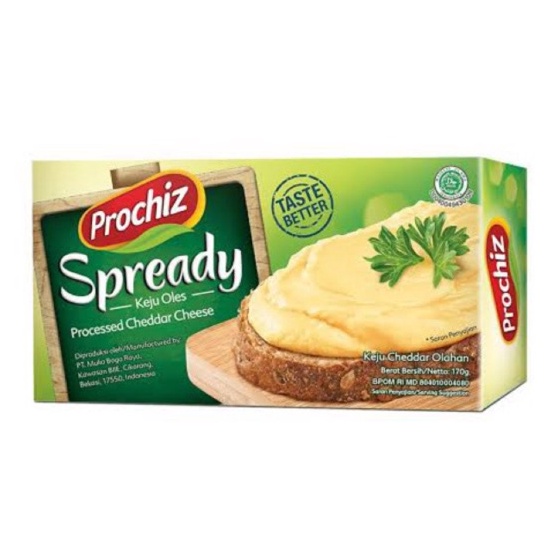 

Kode OQX357 Prochiz Spready Keju Oles 160gr