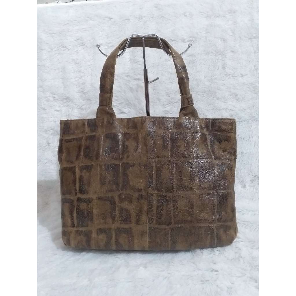 Tas Kulit Ular/Snake Skin Tote Bag 3 ruang