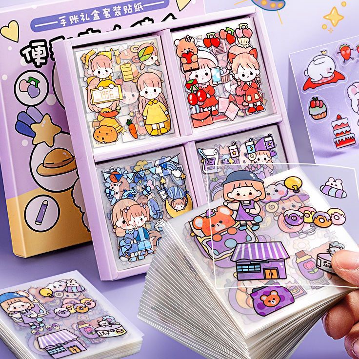 

modelTipe TUL950 Stiker Motif Kartun Korea Lucu Anti Air 1 box 100lbr /Dekorasi Handbook Scrapbook DIY/Stiker kartun tahan air PET