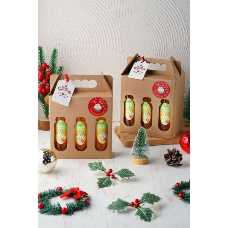 

HAMPERS NATAL, KADO NATAL, GIFT NATAL minuman segar sereh lemon, dessert