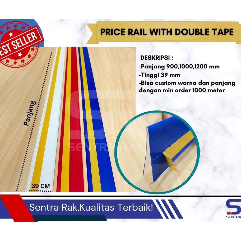 

Terkini Price rail/ Price Card/ Label Harga tipe Double Tape 90 cm