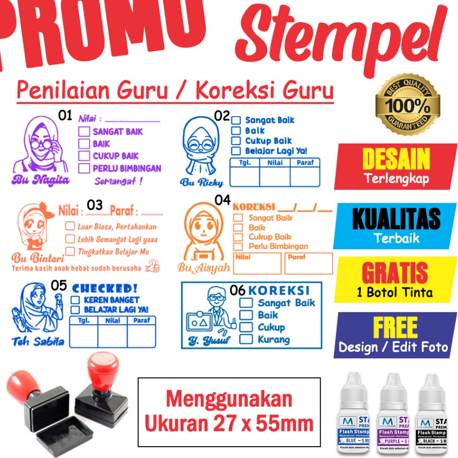 

MODEL NCU229 STEMPEL NILAI GURU REWARD MURAH / CETAK STEMPEL CHECKED PENILAIAN GURU TK SD PAUD ANAK / STEMPEL NILAI GURU CHECKED / STEMPEL GURU MURID