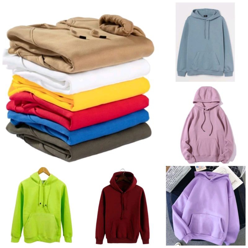 Jaket switer Hoodie polos pria wanita Dewasa Size L XL XXL
