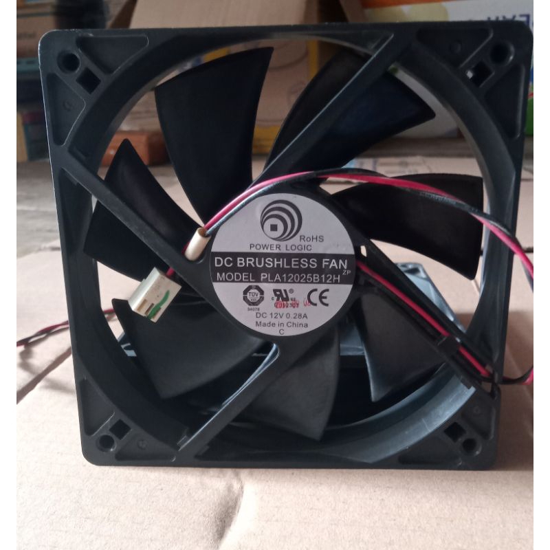 KIPAS FAN 12X12 12v 0.20A/030Aa/0.28A T 2.5CM BEKAS