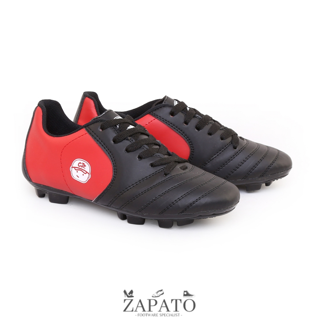 Sepatu Bola Anak Laki Laki Hitam Merah Umur 5 6 7 8 9 10 11 12 Tahun - Zapato Official