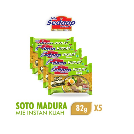 

Sedaap Mie Instan Kuah Soto Madura Bag 82 gr x5