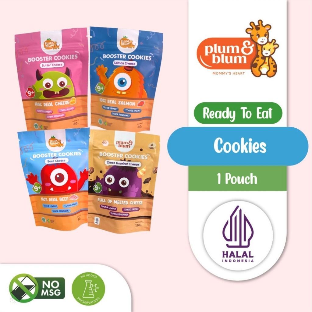 

Plum & Blum Baby Cookies BB Booster - Snack Bayi Daging Sapi Keju 100gr