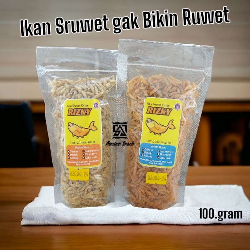 

IKAN SRUWET 100 GRAM snack seafood Cemilan lauk pauk sehat tinggi kalsium