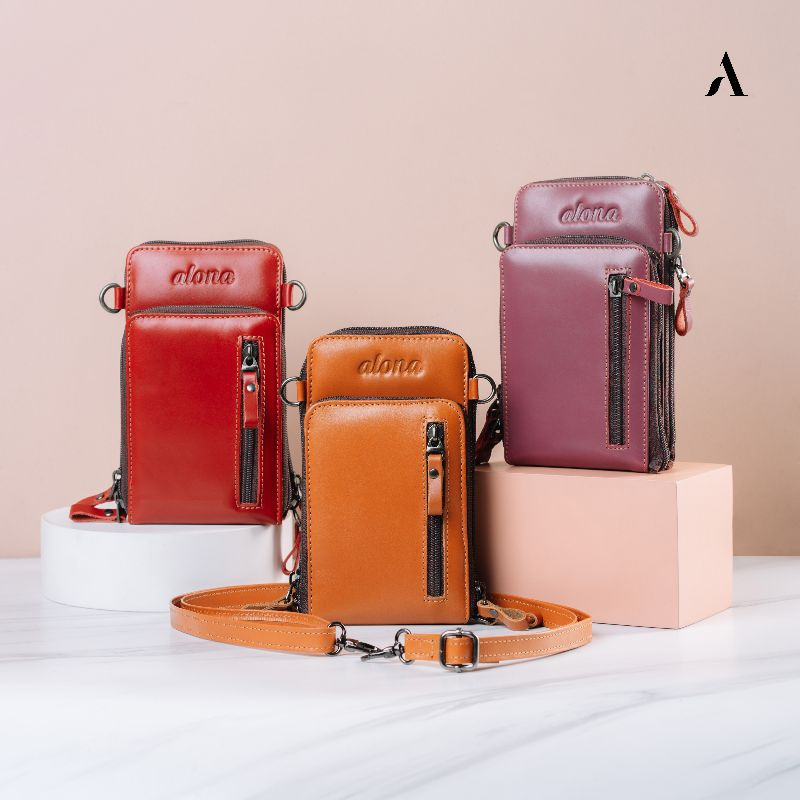 Tas Selempang Wanita 100% Kulit Asli Siren Fashion Slempang Minibag Mini Bag Perempuan Wanita Bahan 