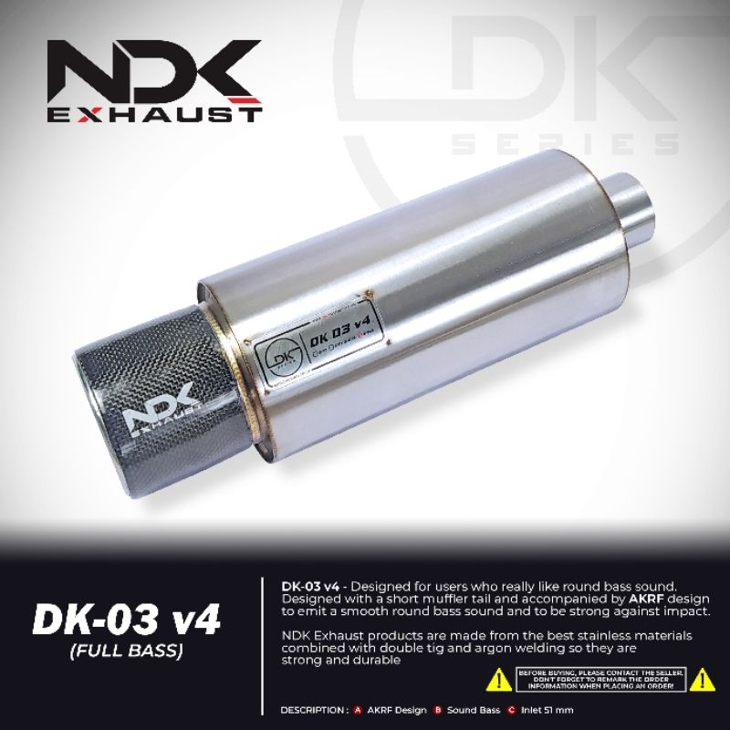 NDK KNALPOT RACING CUSTOM CARBON KEVLAR MUFFLER DK03V4 NDK KNALPOT RACING CARBON KEVLAR NDK EXHAUST