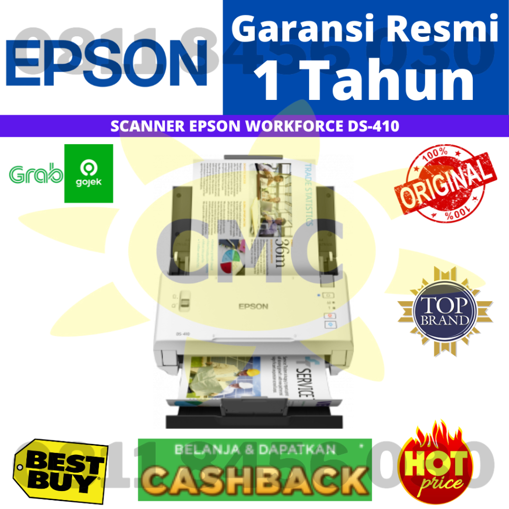 EPSON SCANNER WORKFORCE DS-410 DS 410 RESMI