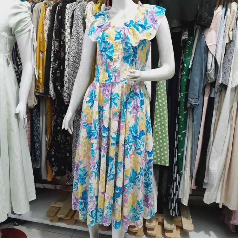 LONGDRESS PREMIUM CANTIK DAN ISTIMEWA longdress premium tanpa lengan preloved baju wanita kekinian d