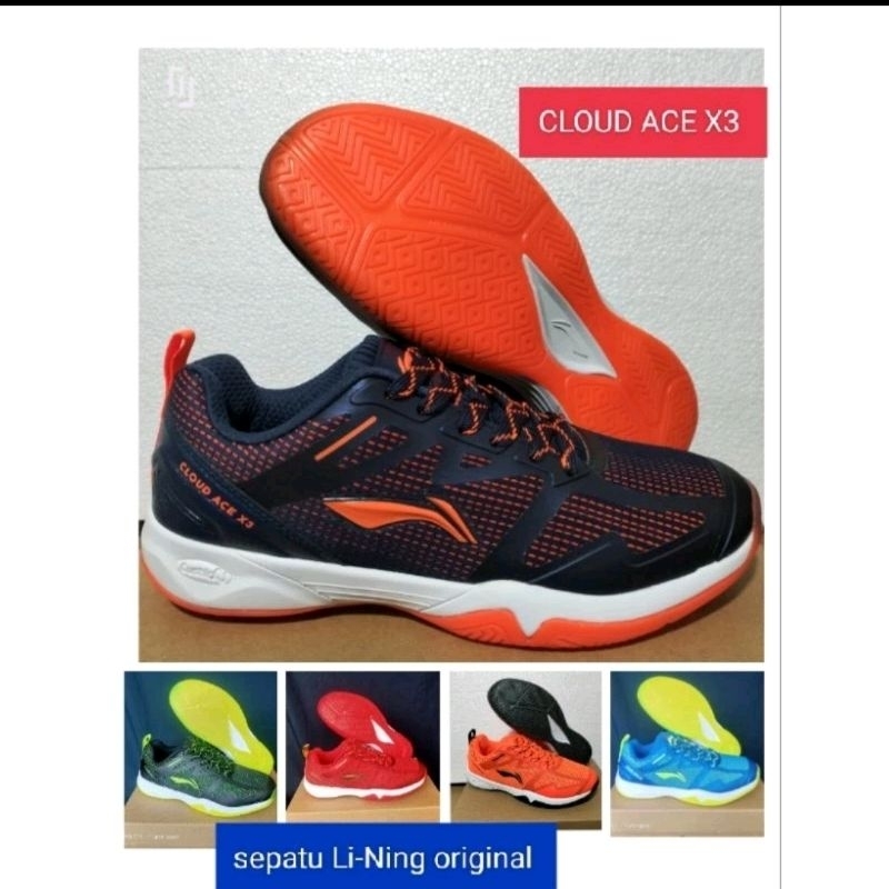 OBRAL Sepatu Badminton LINING CLOUD ACE X3 ORIGINAL