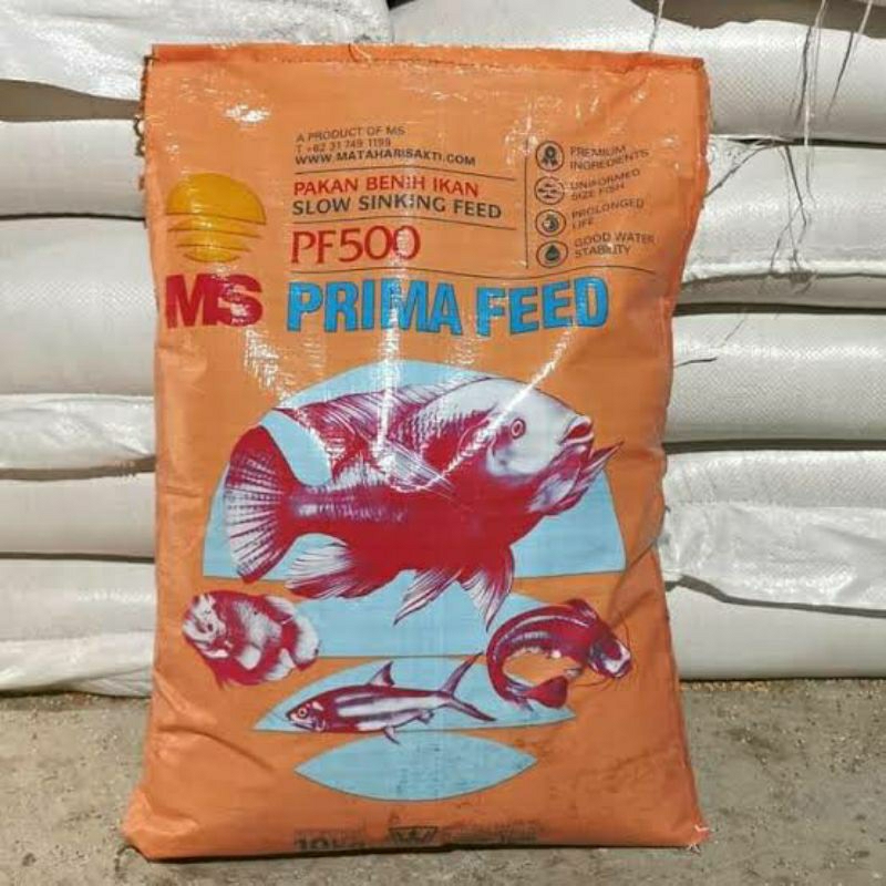 PAKAN BENIH IKAN PF 500 lele,Guppy,cupang,molly ,platy burayak koki
