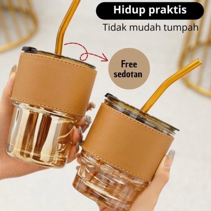 Gelas Kaca Gorgous 400ml Gelas Kaca Korean Aesthetic Gelas Kaca