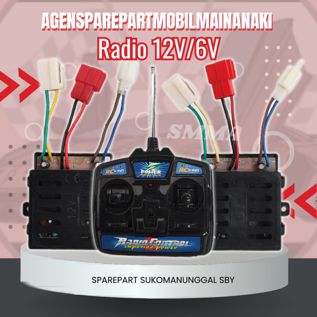 OCTO_PANDA - SHOPEE RECEIVER + REMOTE CONTROL 2.7MHZ 6V 12V MODUL PCB MOBIL AKI PLIKO PMB UNIKID