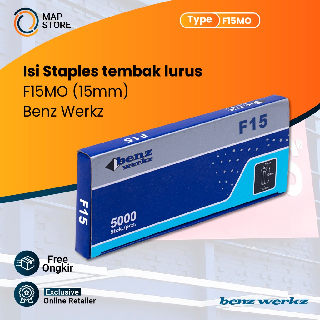 

Industrial Staples F 15 / Isi staples tembak angin / Paku mabel Benz F 15 MO