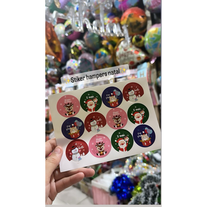 

stiker natal hampers