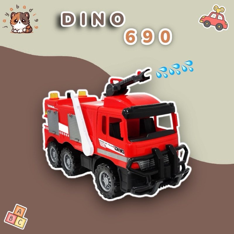 shp truck dino 690 mainan anak mobil pemadam water tank mobil damkar anak