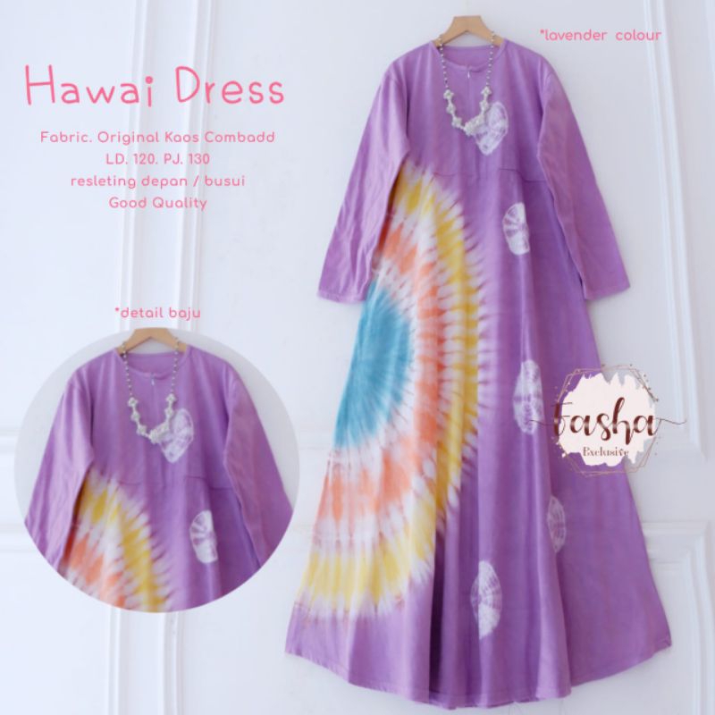 HAWAI DRES / DRES WANITA /DRES LENGAN PANJANG / DASTER KAOS / DASTER LENGAN PANJANG