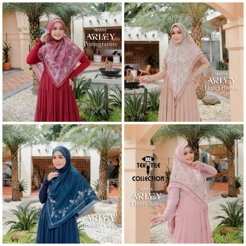 Set Gamis Dress Ceruty Babydoll Printing Premium Syari Branded Navy - Coklat - Kuning - Merah Maroon